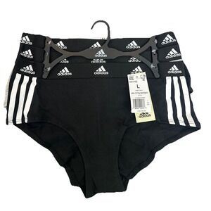 Women's Adidas Cotton Boyshorts Underwear Panties 3-Pack Size L New